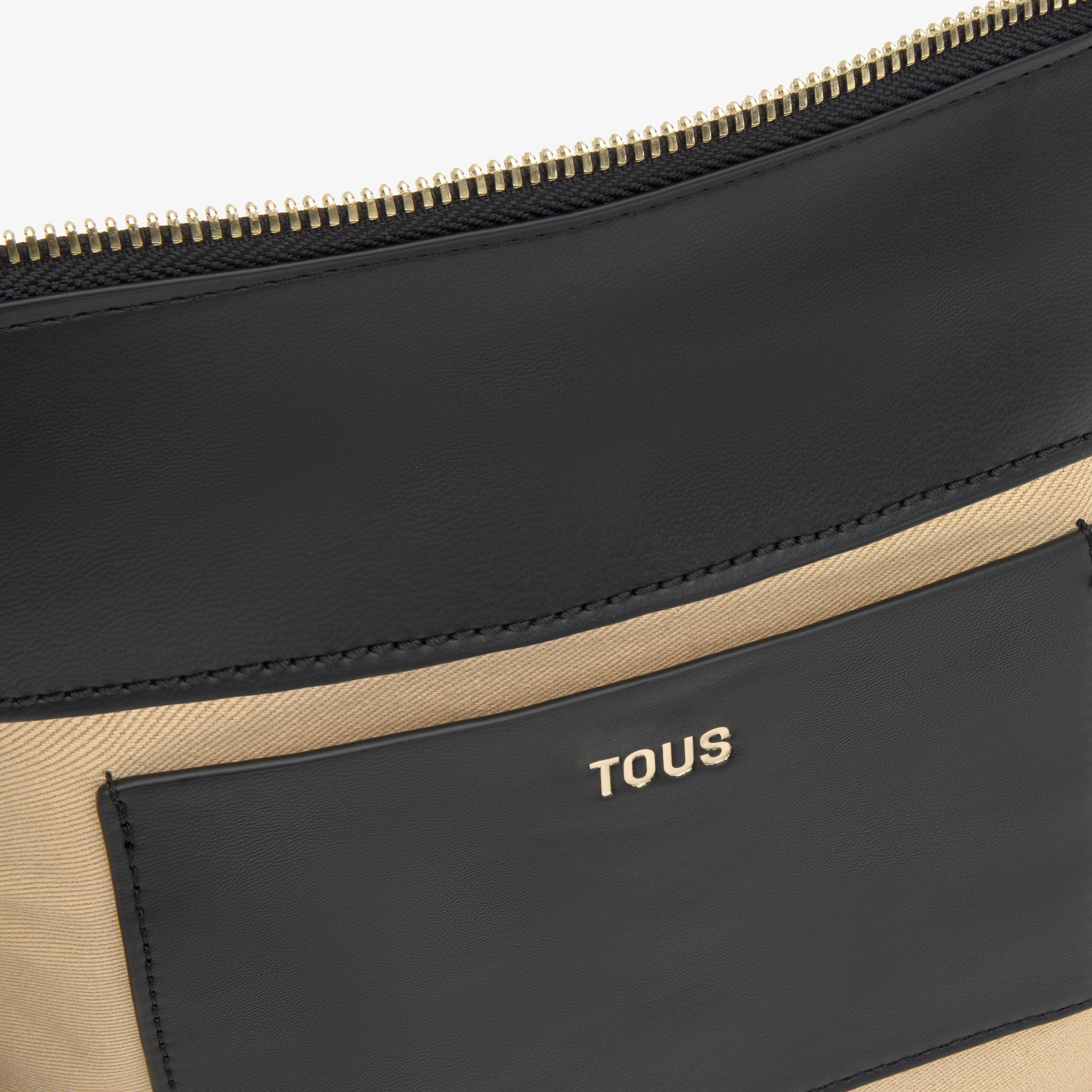 Small black City bag TOUS Half Bear 