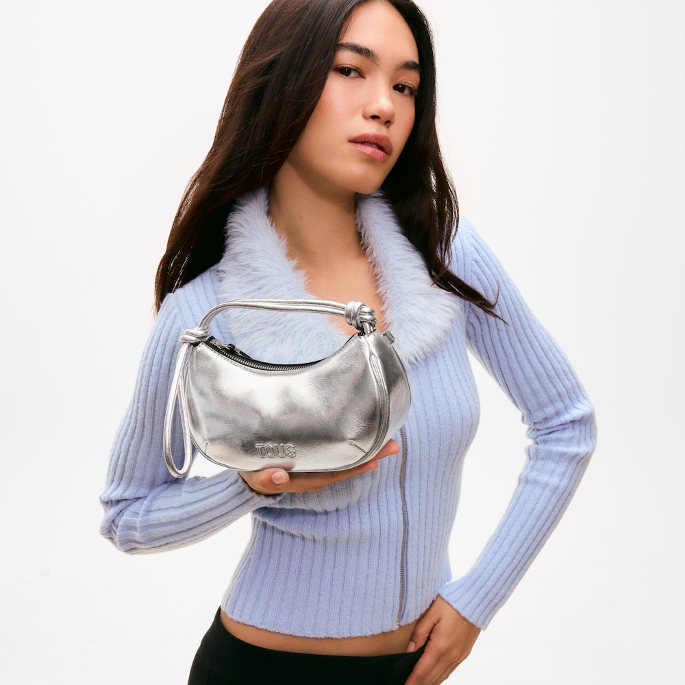 Mini bolso plateado TOUS Wonder Pipe