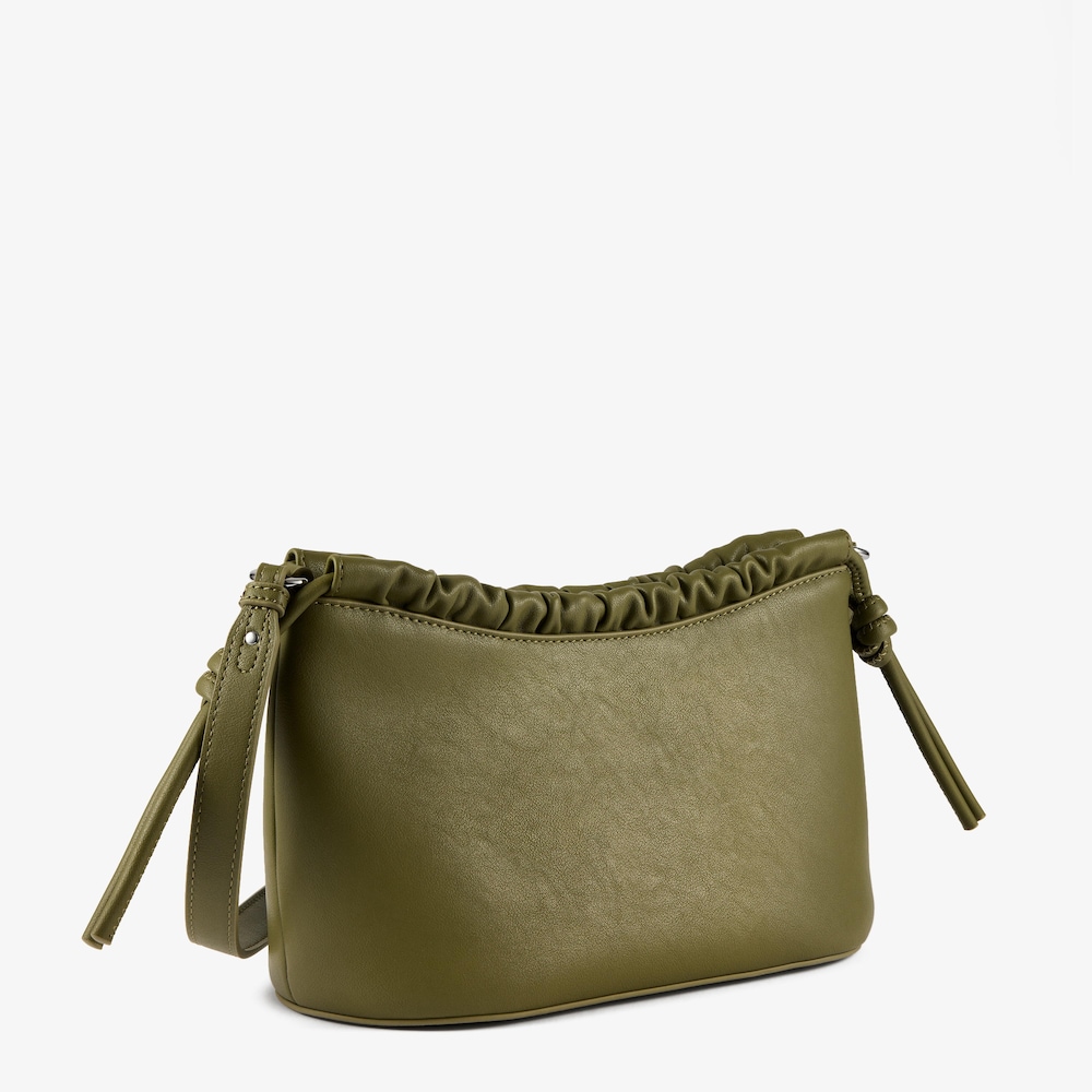 Bandolera mediana verde oliva con frunce TOUS Emily