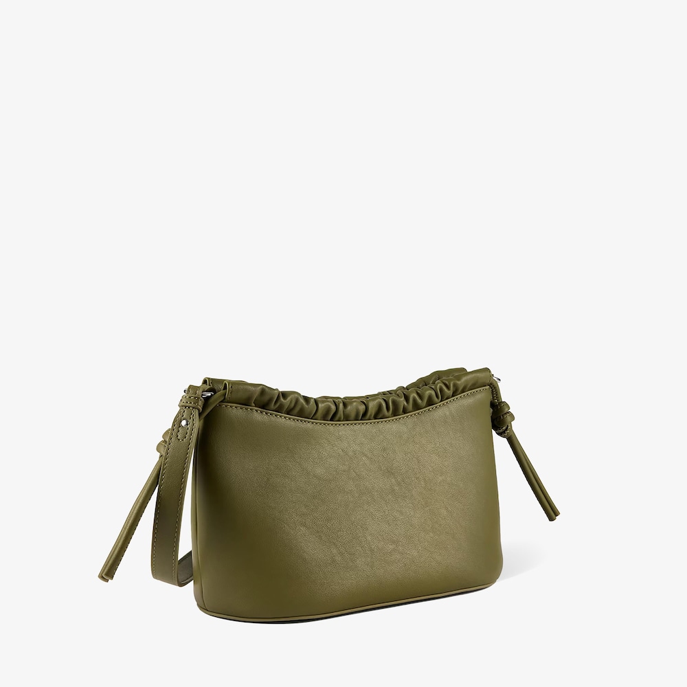 Bandolera mediana verde oliva con frunce TOUS Emily