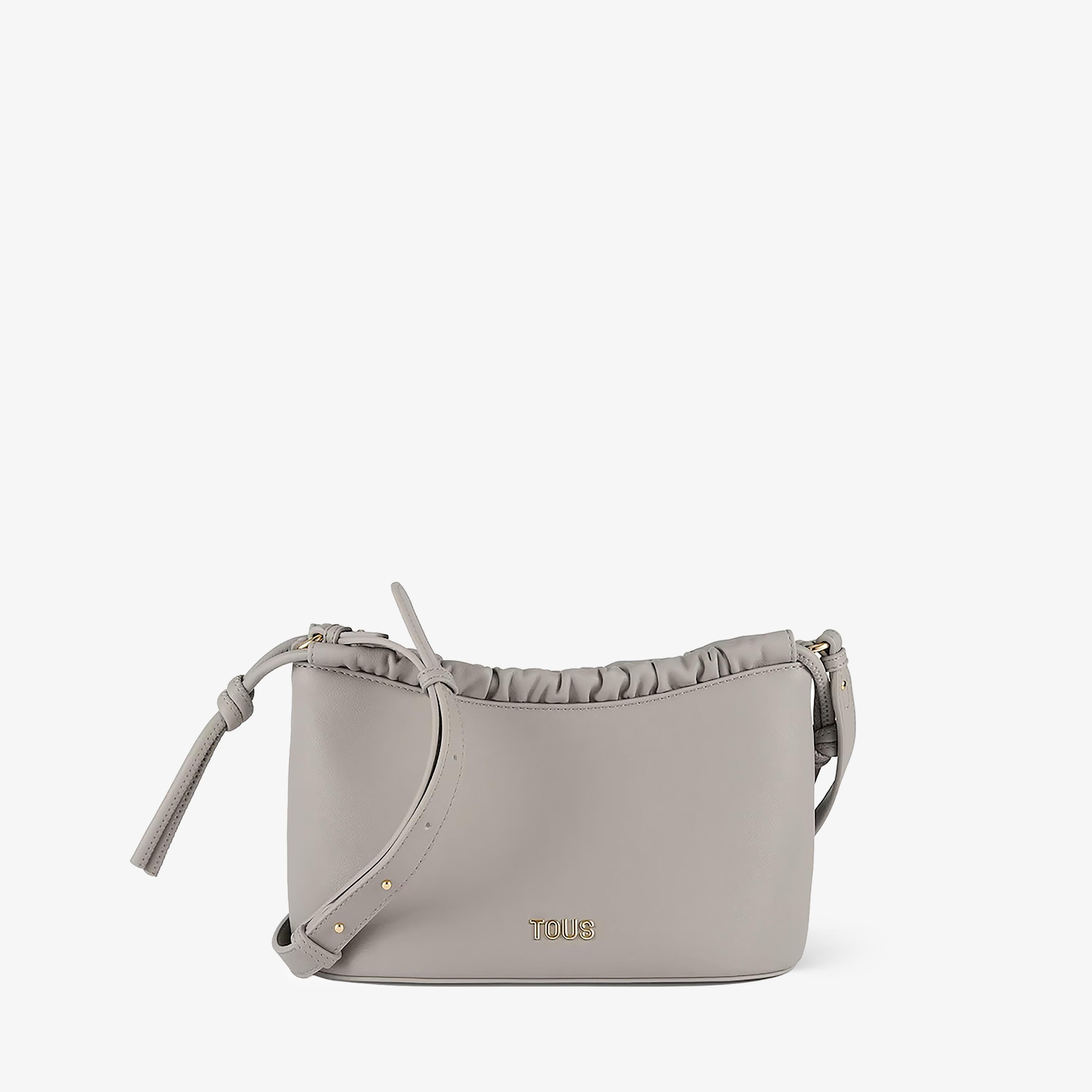 Medium taupe-colored Crossbody bag with ruching TOUS Emily