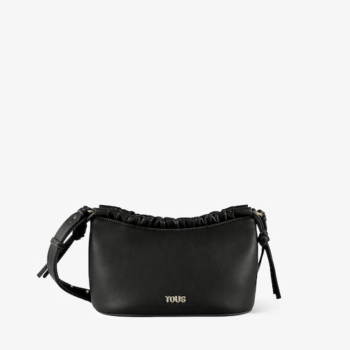 Bandolera mediana negra con frunce TOUS Emily