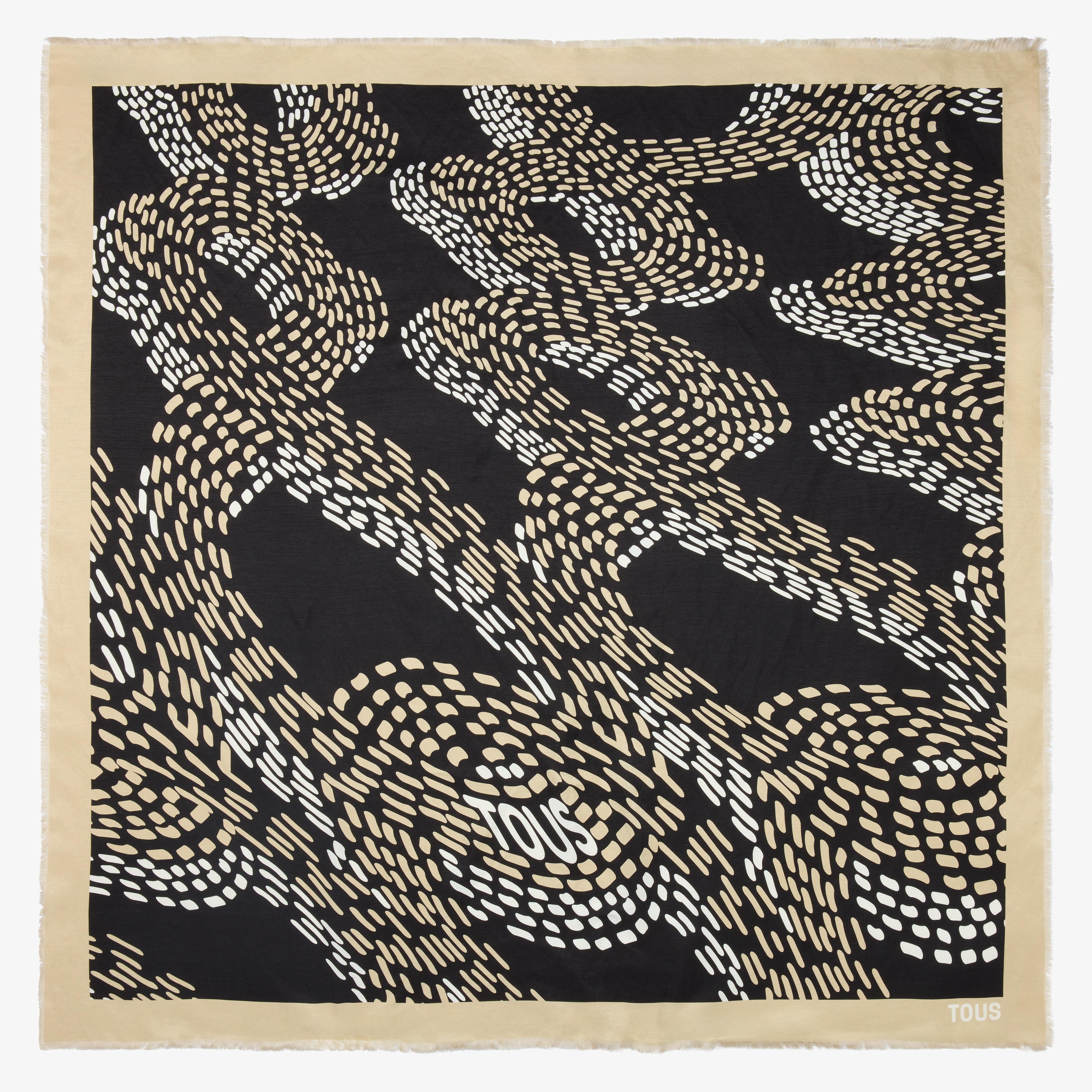 Black square Scarf TOUS Infinity