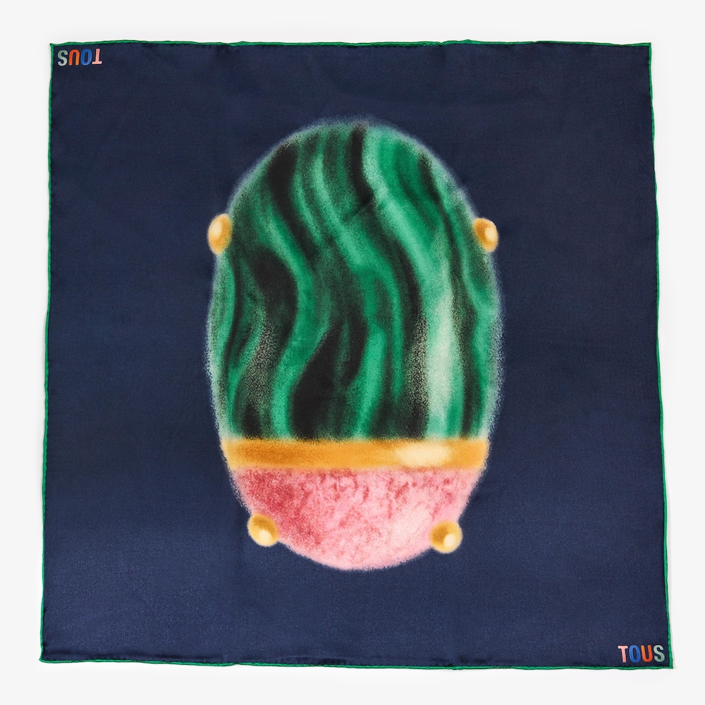 Foulard en soie bleu TOUS Beetle Gems