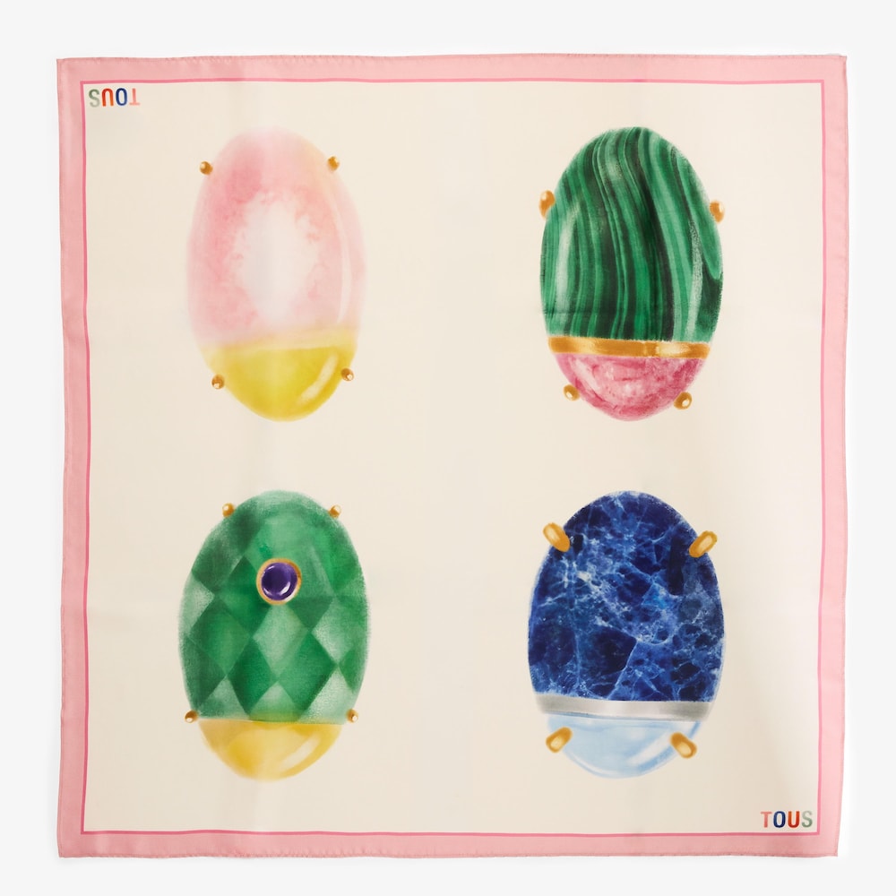 Foulard en soie motifs TOUS Beetle Gems