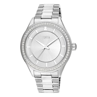 Reloj analógico T-Shine de acero con zirconias cúbicas