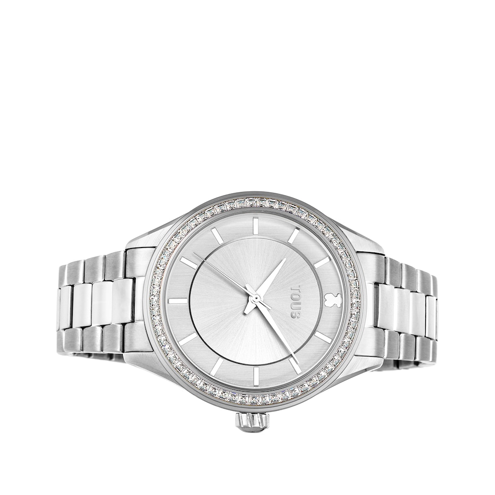 Steel T-Shine Watch with cubic zirconia