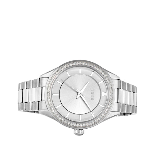 Steel T-Shine Watch with cubic zirconia