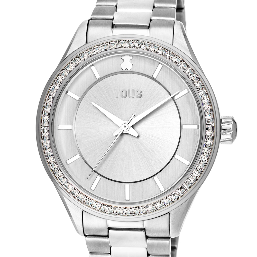 Steel T-Shine Watch with cubic zirconia