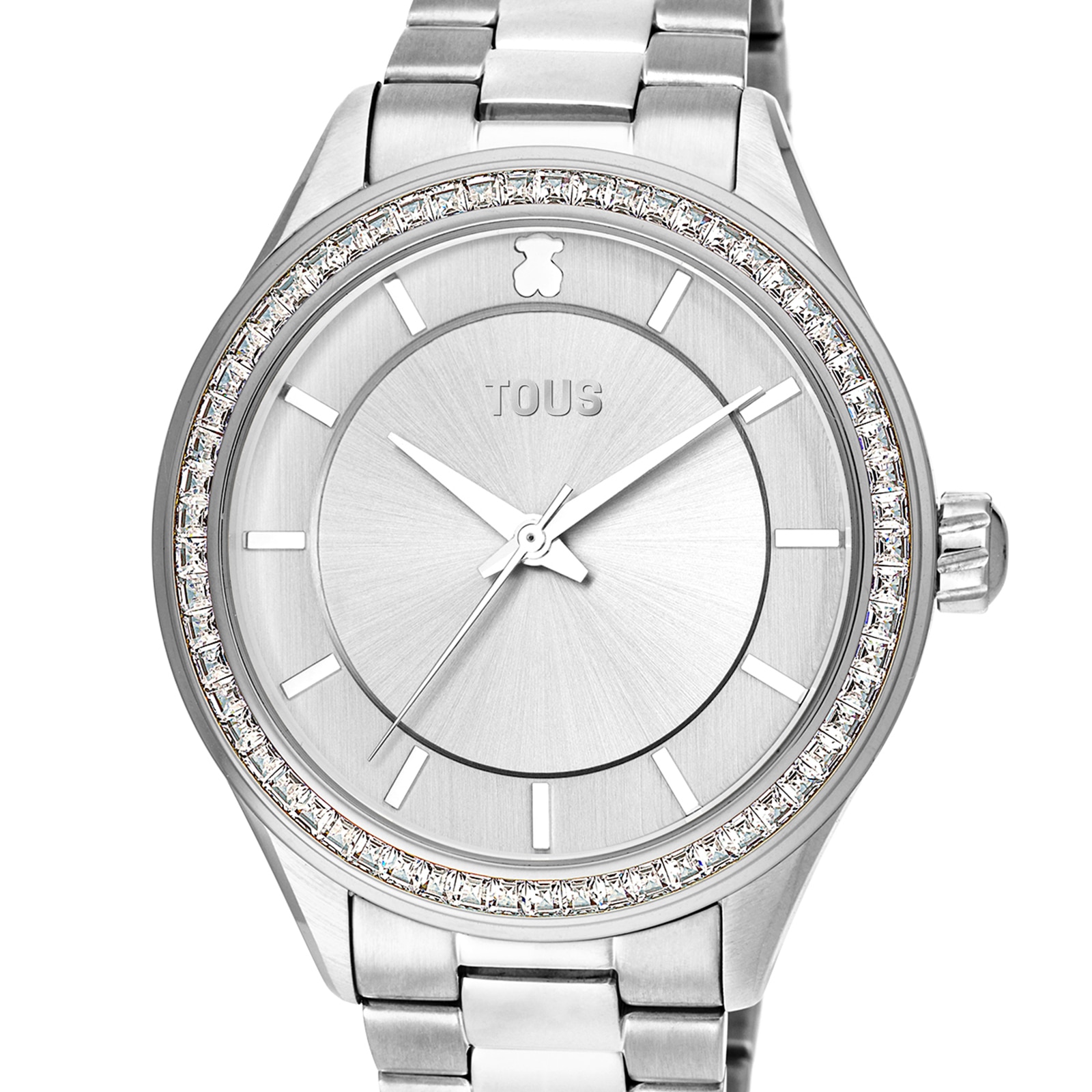 Steel T-Shine Watch with cubic zirconia