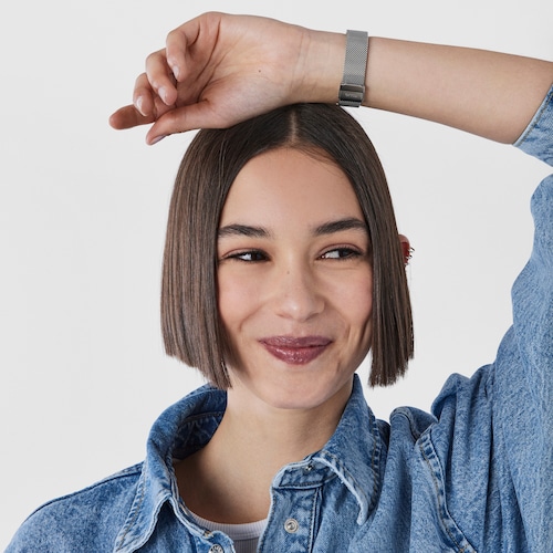 Montre num&eacute;rique D-Logo en acier