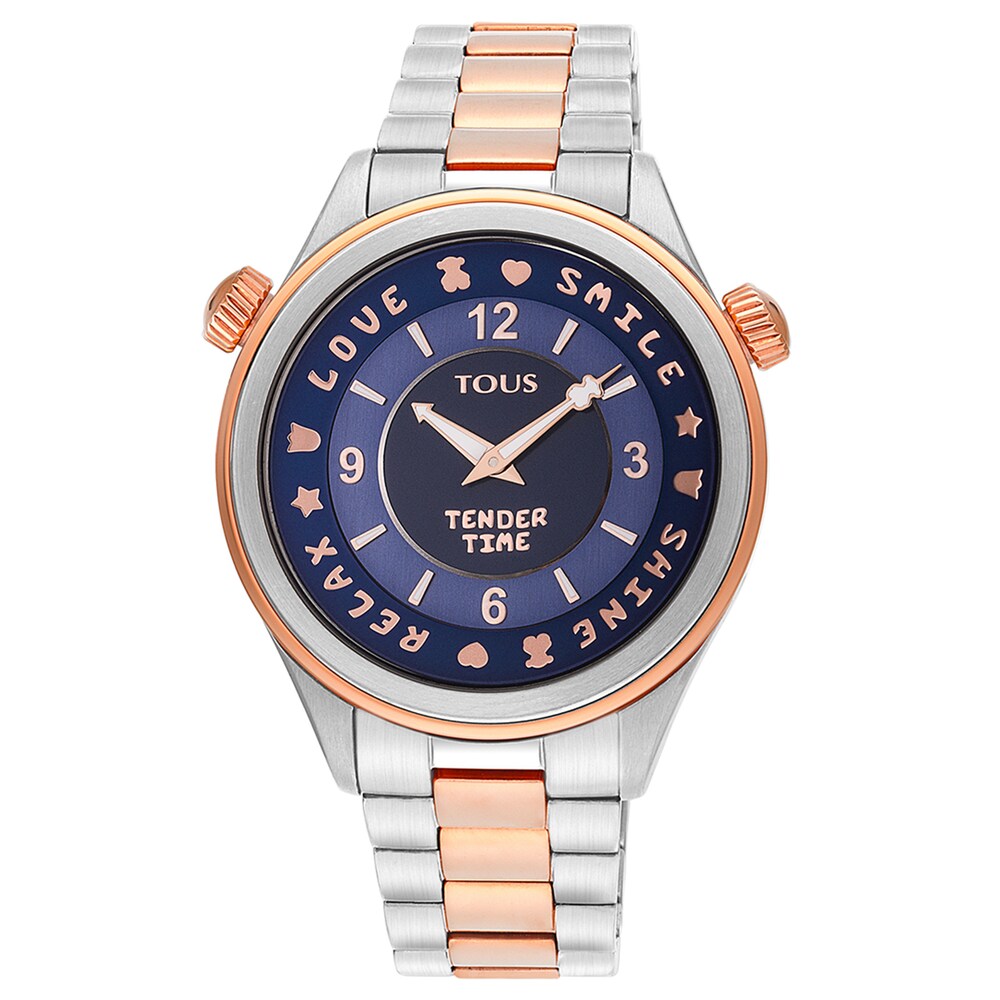Stainless steel Tender Time Watch with blue dial image number 0