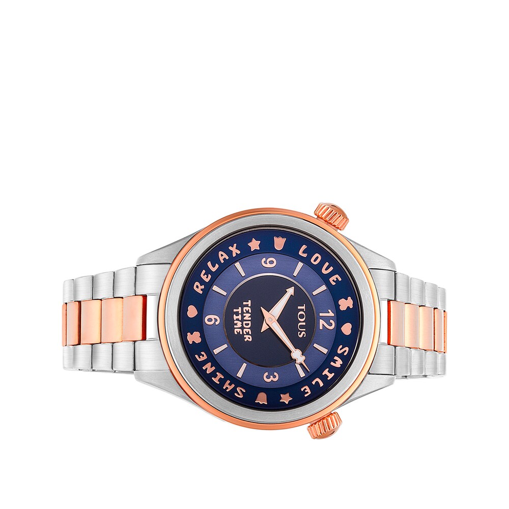 Stainless steel Tender Time Watch with blue dial image number 1