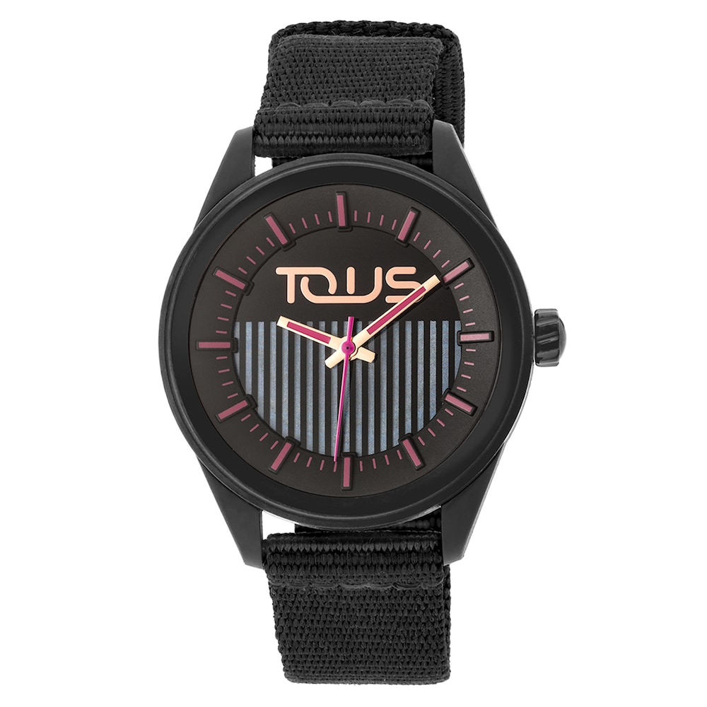 Black solar-powered and sustainable Vibrant Sun Watch