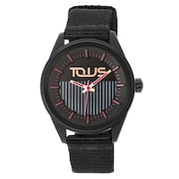 Reloj analógico solar negro Vibrant Sun