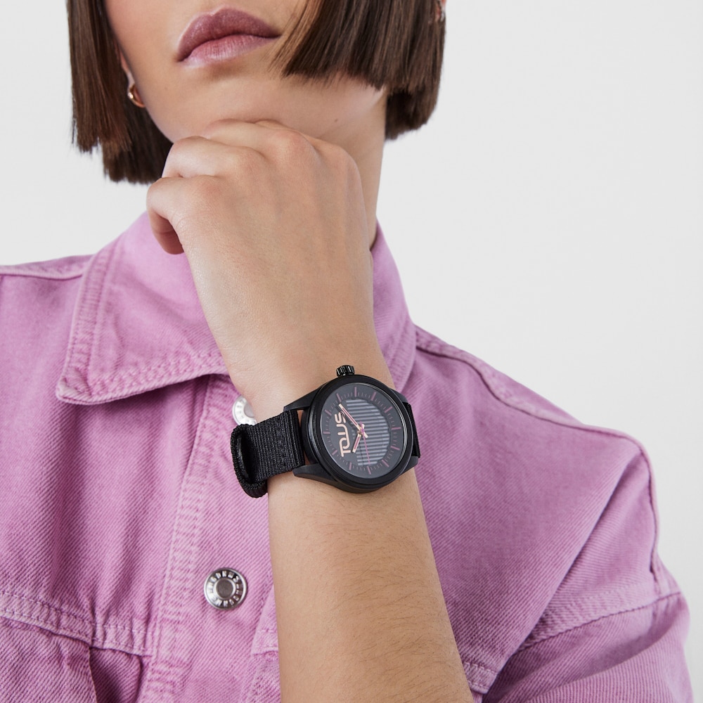 Montre solaire Vibrant Sun durable noire