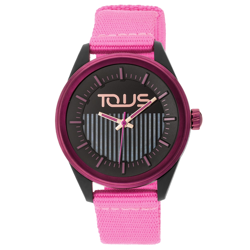 Reloj anal&oacute;gico solar fucsia Vibrant Sun