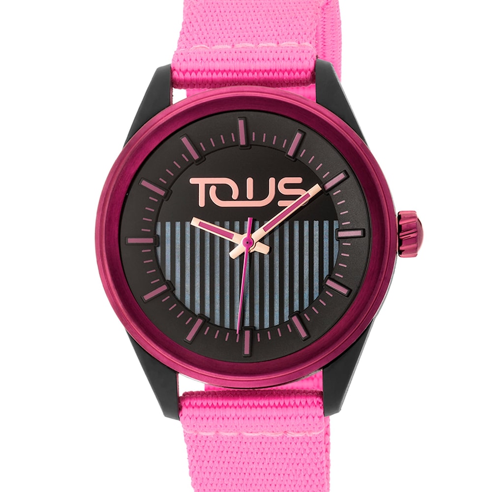 Reloj anal&oacute;gico solar fucsia Vibrant Sun
