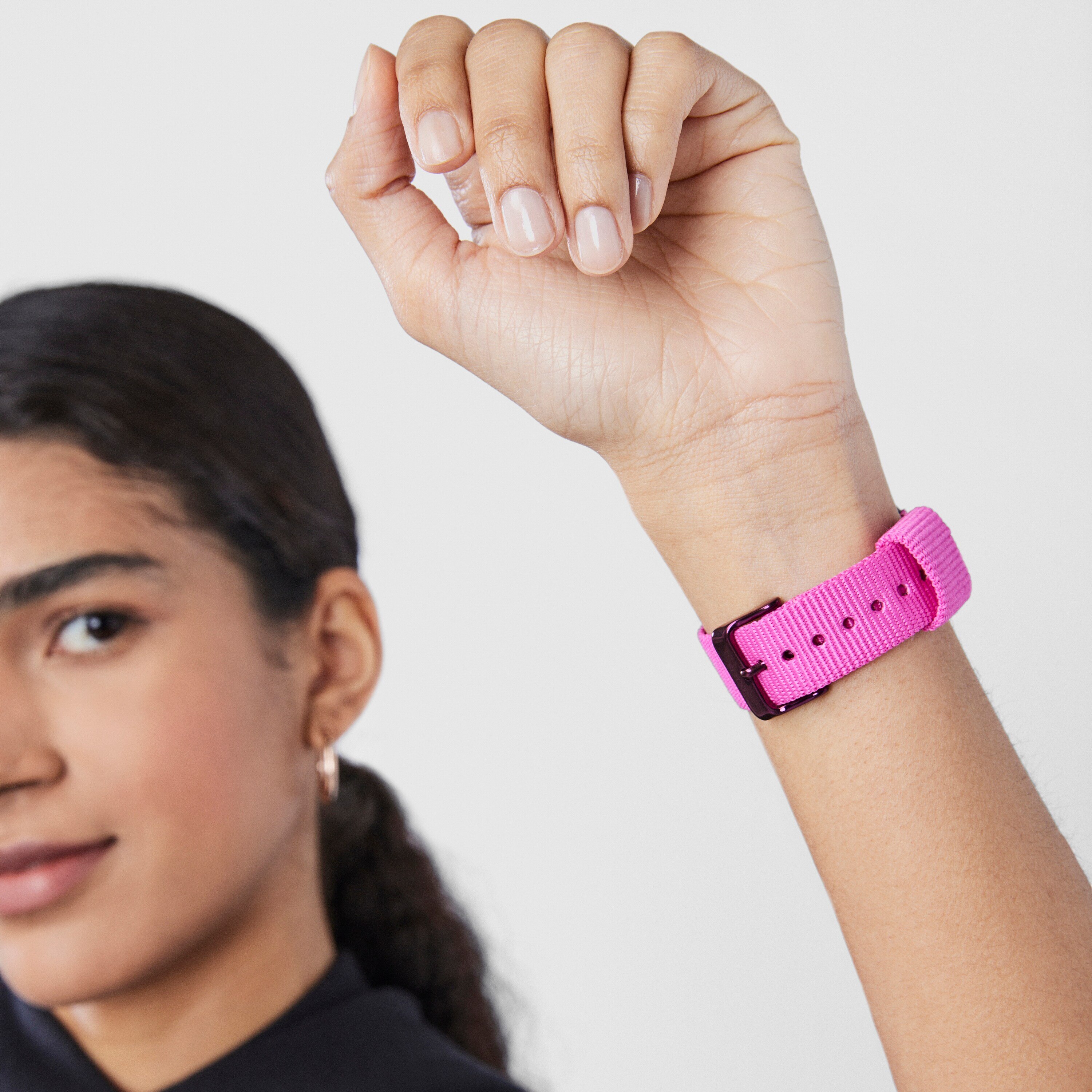 Fuchsia solar-powered and sustainable Vibrant Sun Watch