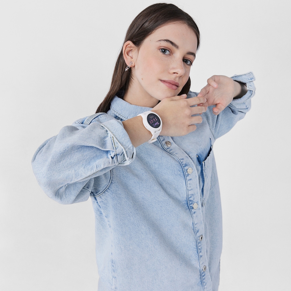Reloj smartwatch Smarteen Connect con correa de silicona blanca