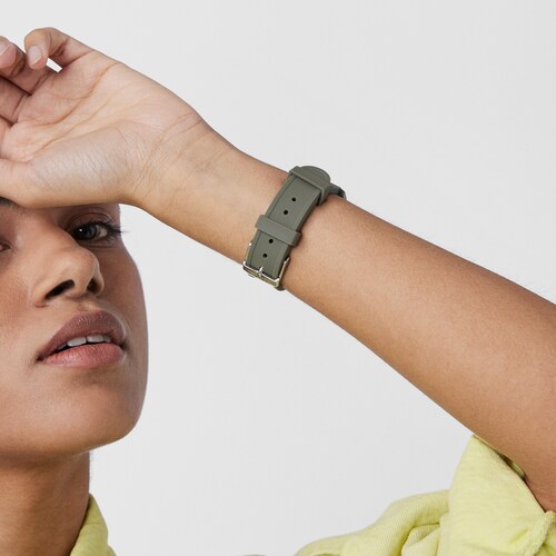 Reloj smartwatch Smarteen Connect con correa de silicona caqui