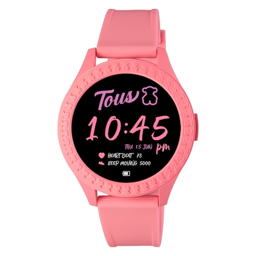 Reloj smartwatch Smarteen Connect con correa de silicona rosa