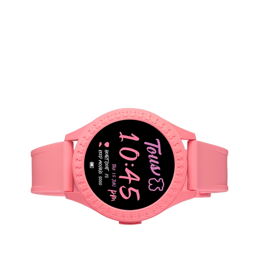 Reloj smartwatch Smarteen Connect con correa de silicona rosa