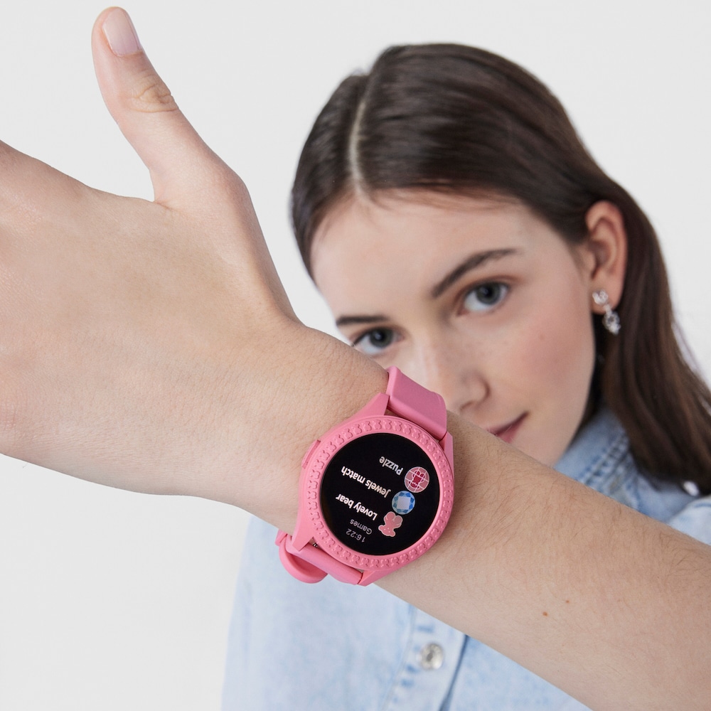 Reloj smartwatch Smarteen Connect con correa de silicona rosa