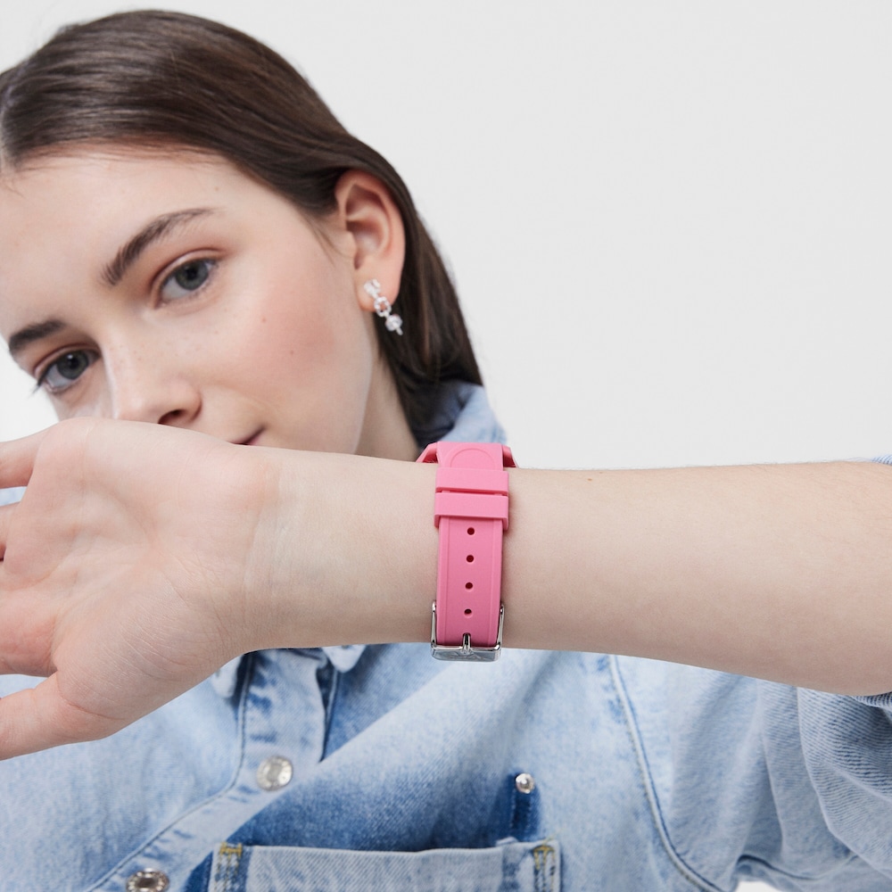 Reloj smartwatch Smarteen Connect con correa de silicona rosa