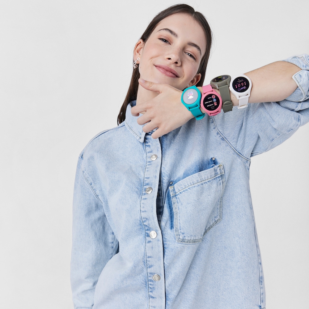 Reloj smartwatch Smarteen Connect con correa de silicona rosa