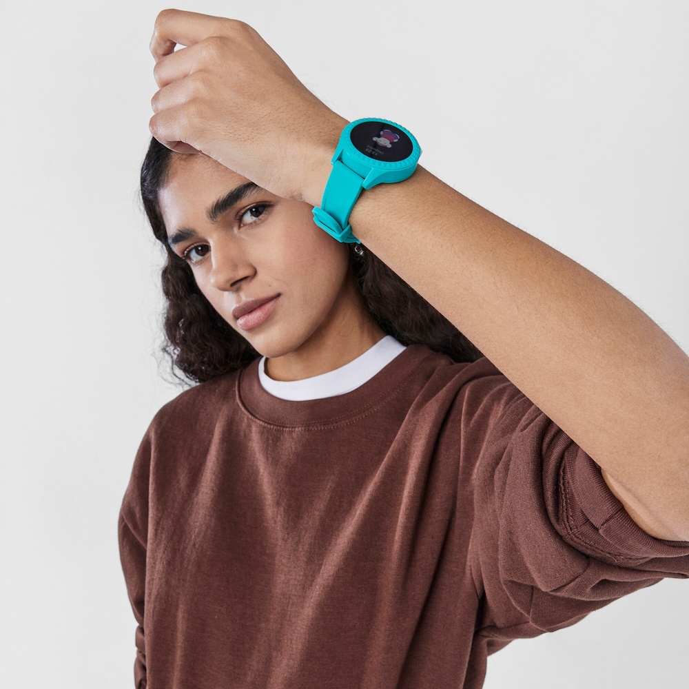 Reloj smartwatch Smarteen Connect con correa de silicona verde