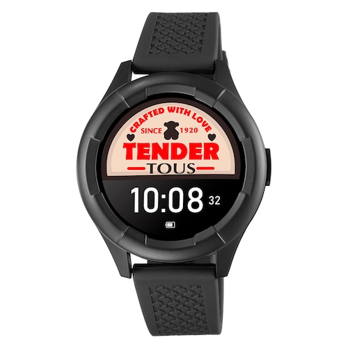 Reloj smartwatch Smarteen Connect Sport con correa de silicona negra