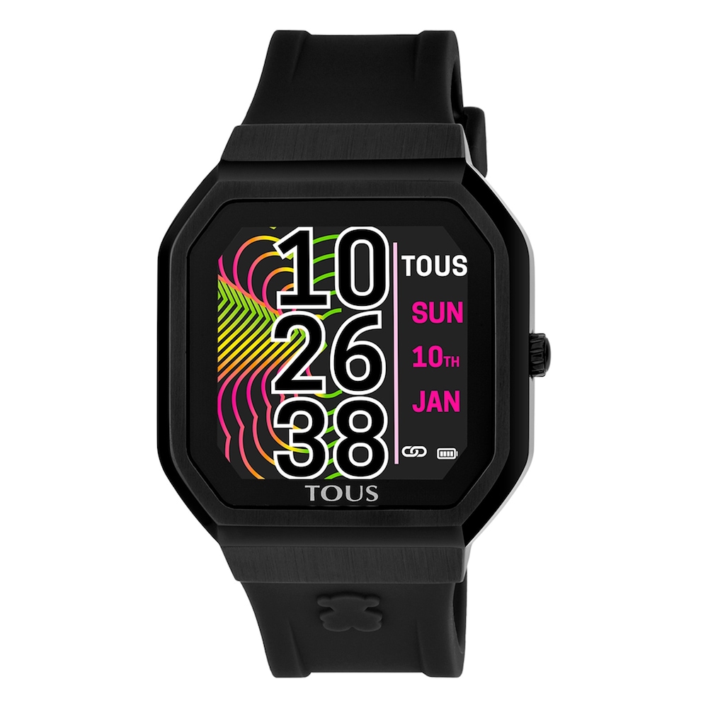 Reloj smartwatch B-Connect con correa de silicona negra Reloj smartwatch B-Connect con correa de silicona negra