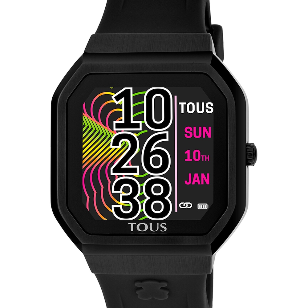 Reloj smartwatch B-Connect con correa de silicona negra Reloj smartwatch B-Connect con correa de silicona negra