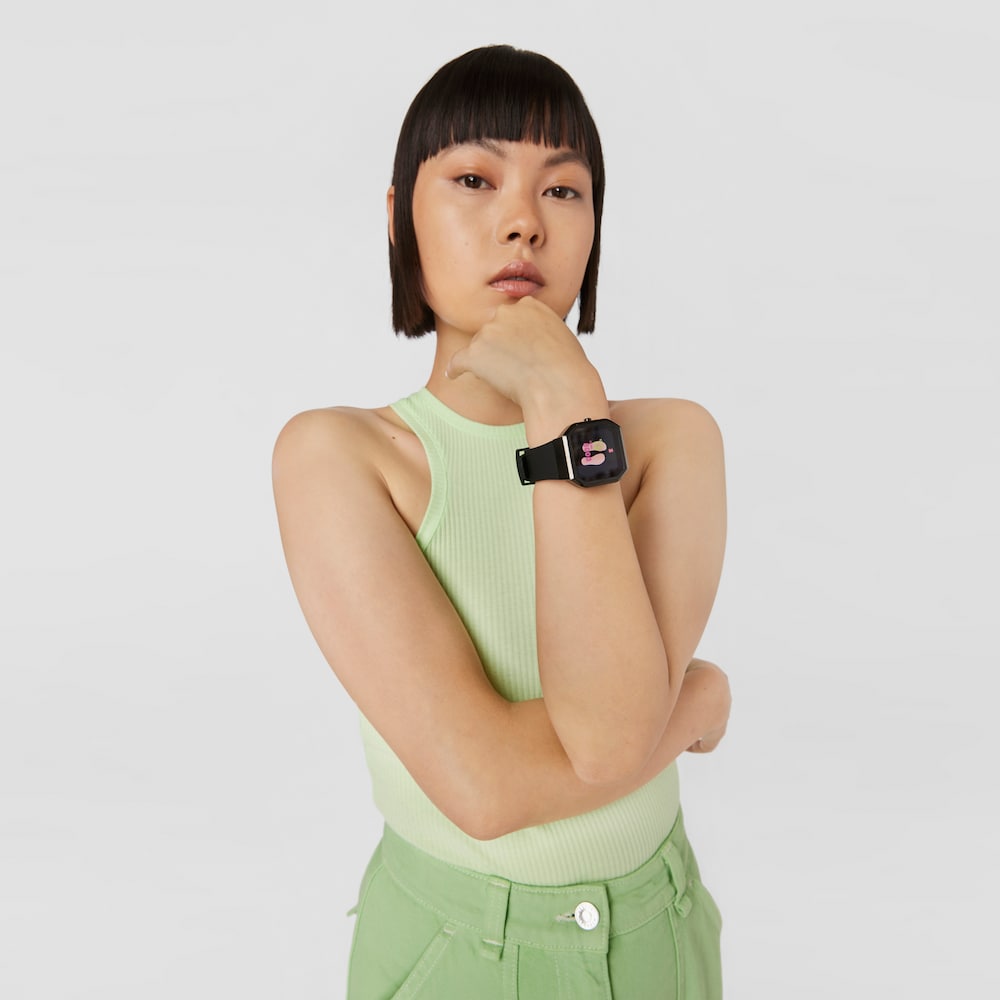 Reloj smartwatch B-Connect con correa de silicona negra Reloj smartwatch B-Connect con correa de silicona negra