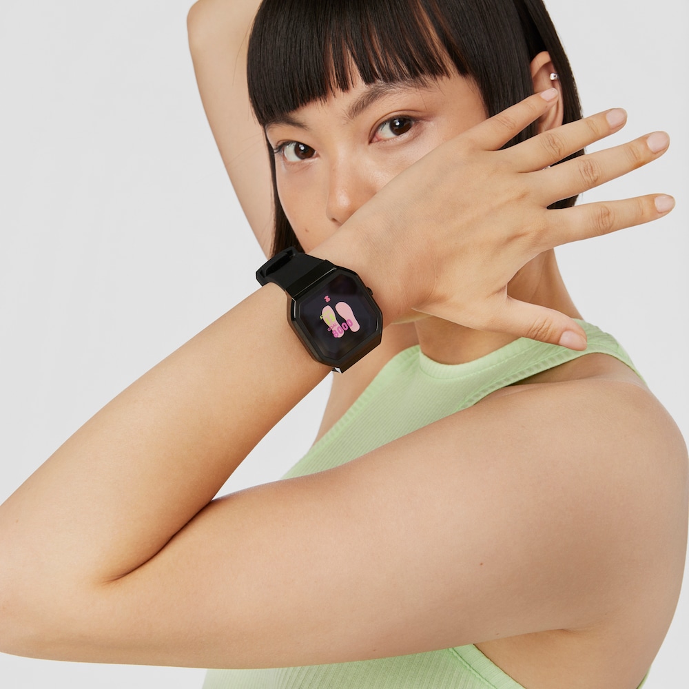 Reloj smartwatch B-Connect con correa de silicona negra Reloj smartwatch B-Connect con correa de silicona negra