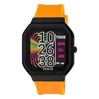 Reloj smartwatch B-Connect con correa de silicona naranja