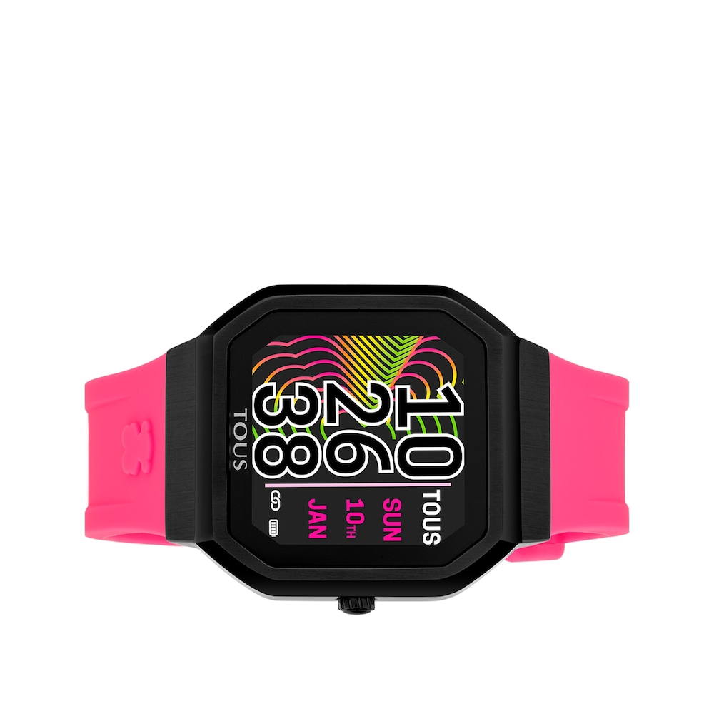 Reloj smartwatch B-Connect con correa de silicona fucsia