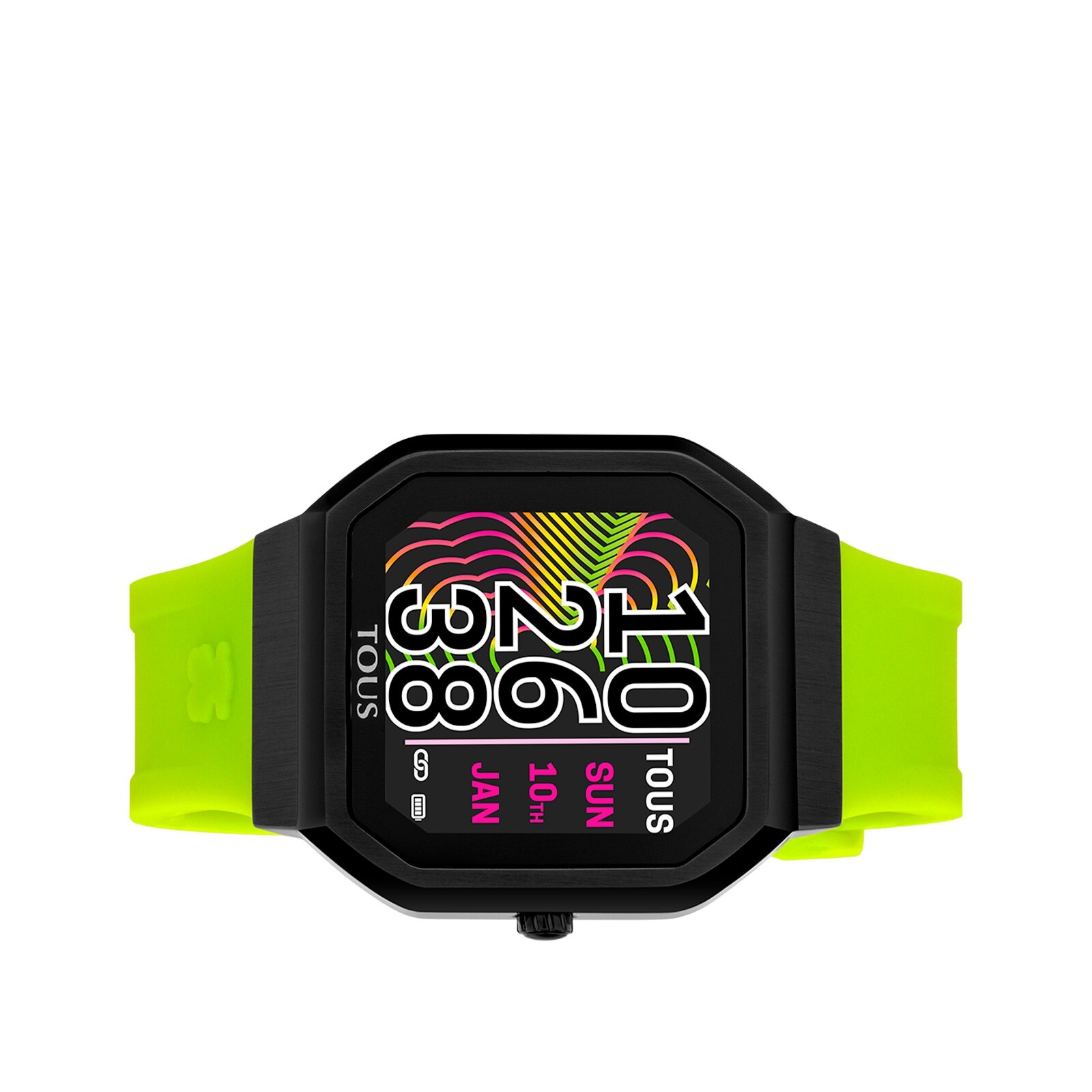 B-Connect Smartwatch with green silicone strap