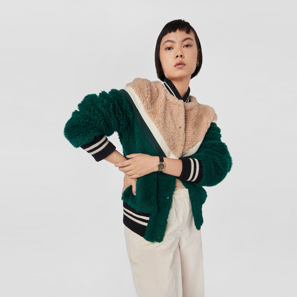 Rel&oacute;gio anal&oacute;gico Dai em a&ccedil;o com correia em pele Kaos preta