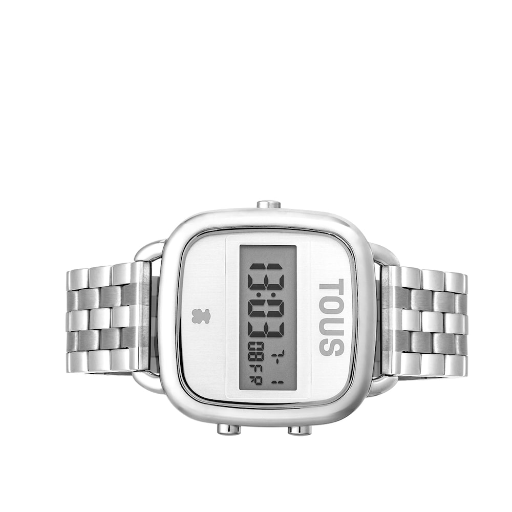 Reloj digital con brazalete de acero D-Logo image number 1