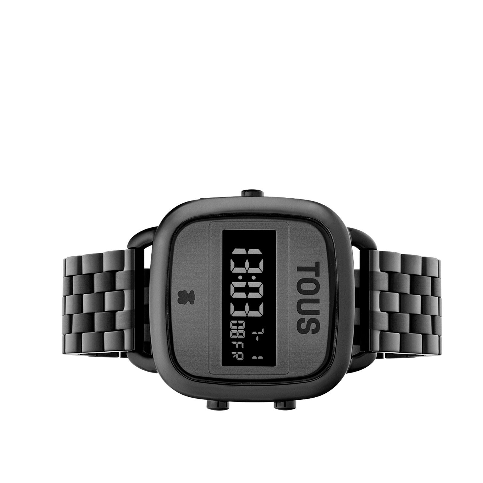 D-Logo Digital watch with black IP steel strap