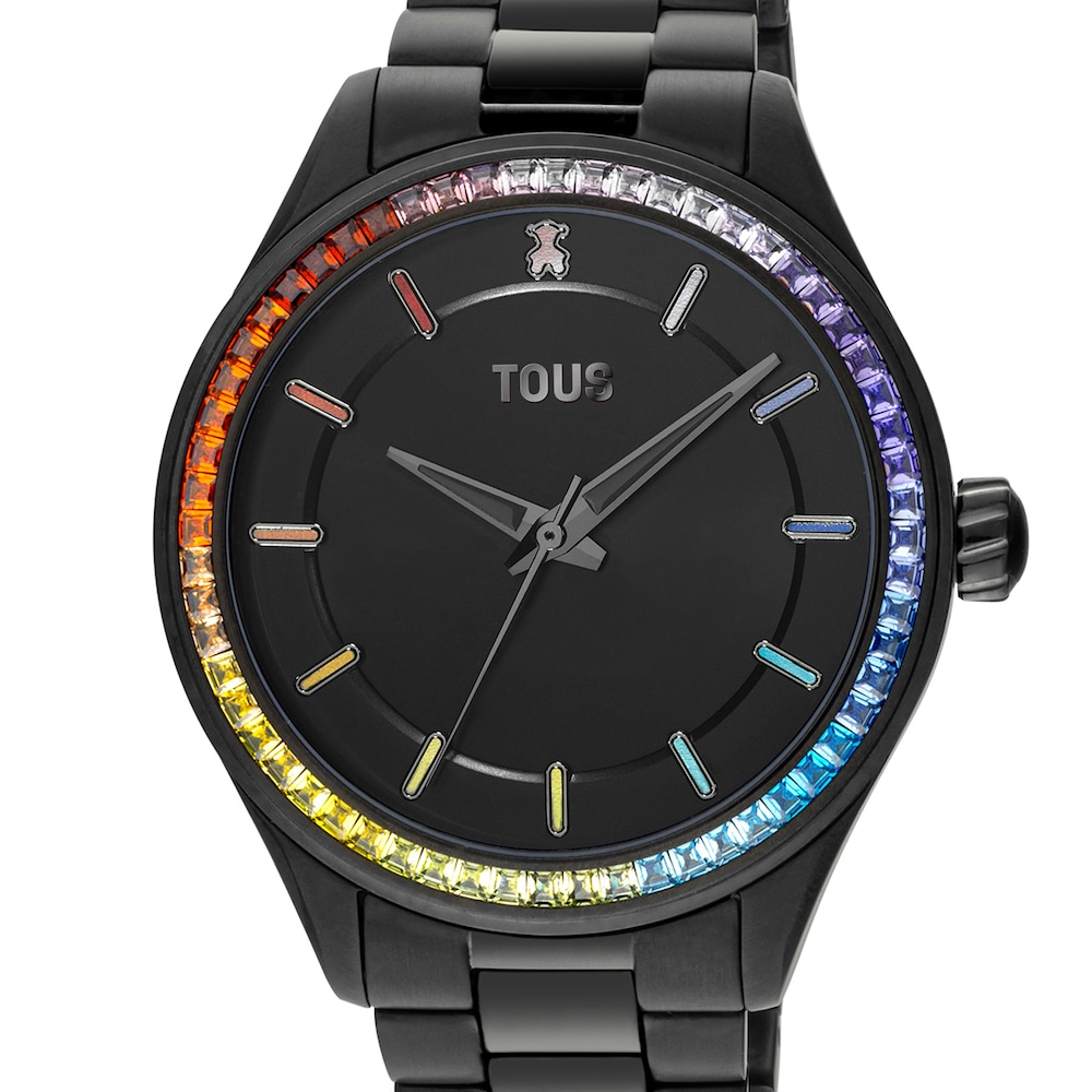 Tender Shine Analogue watch with black IP steel strap image number 2