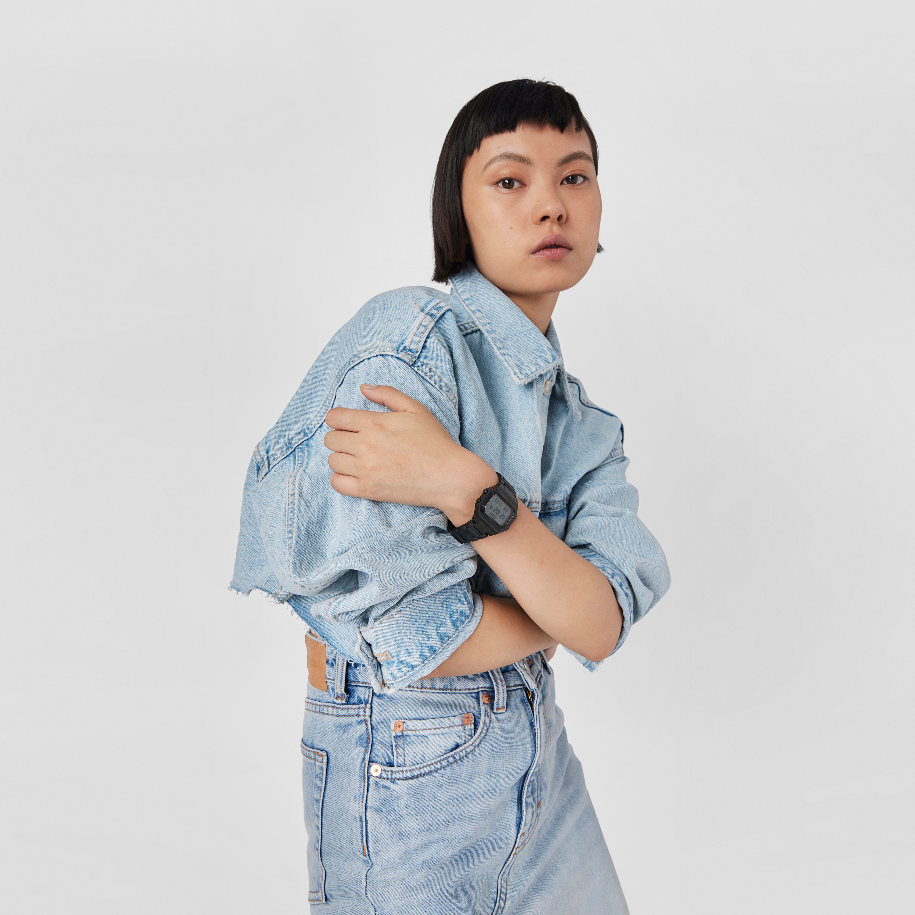 Bel-Air Digital watch with black IP steel strap