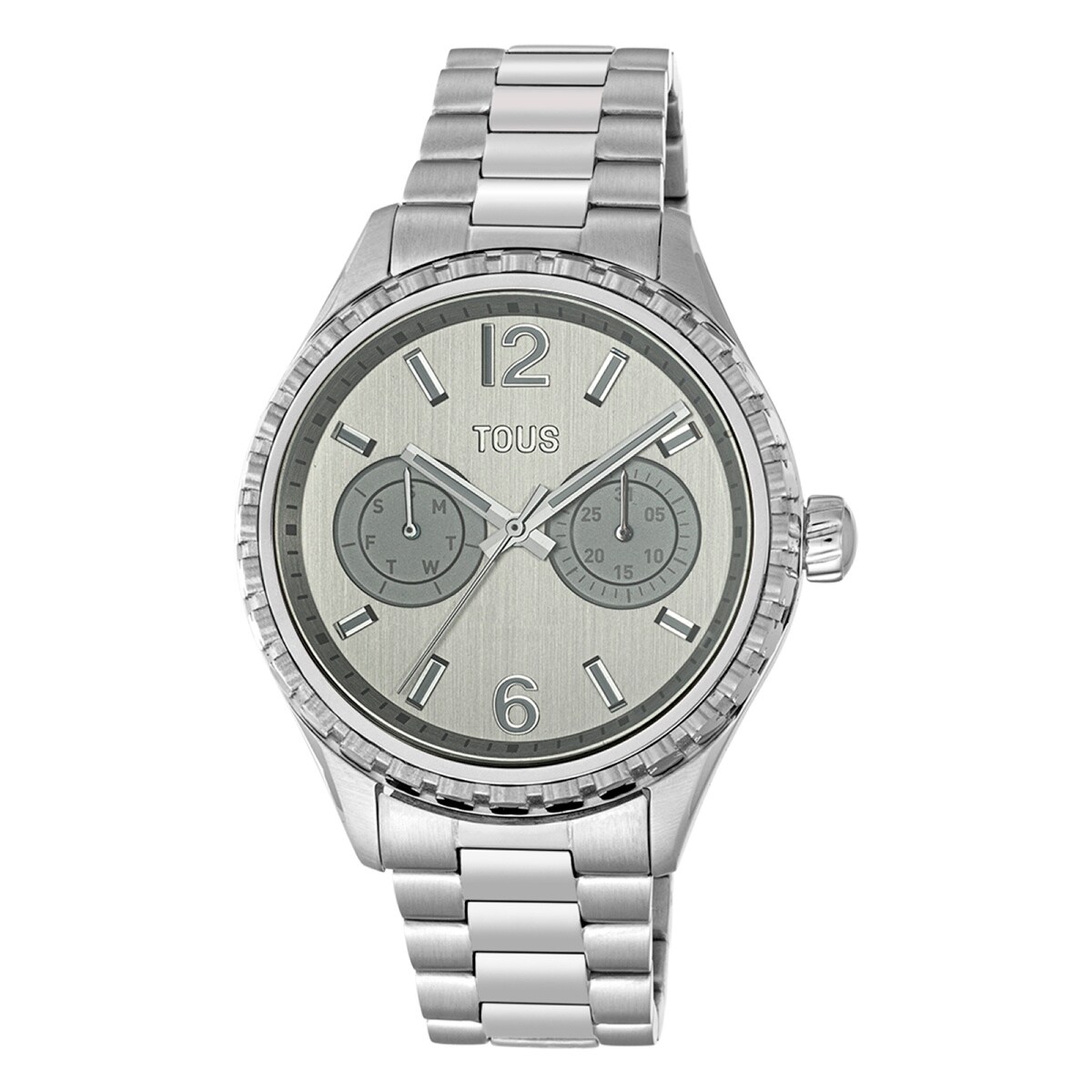 Tous - Reloj Analógico Multifunción Con Brazalete De Acero T-Bear - U