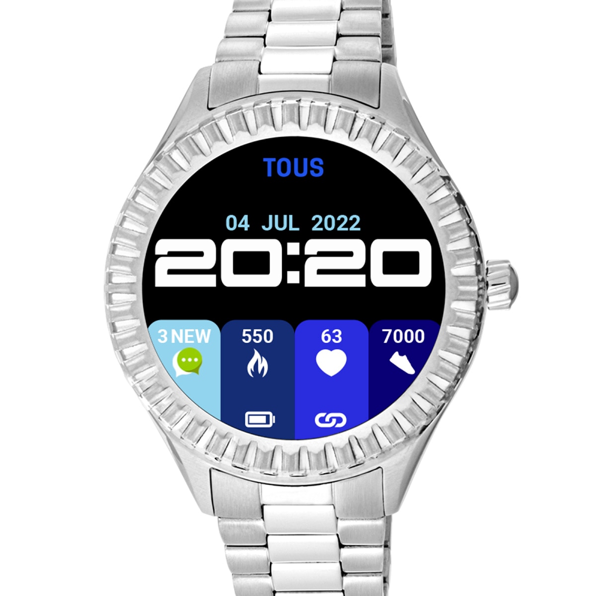 T-Bear Connect Smartwatch with steel wristband