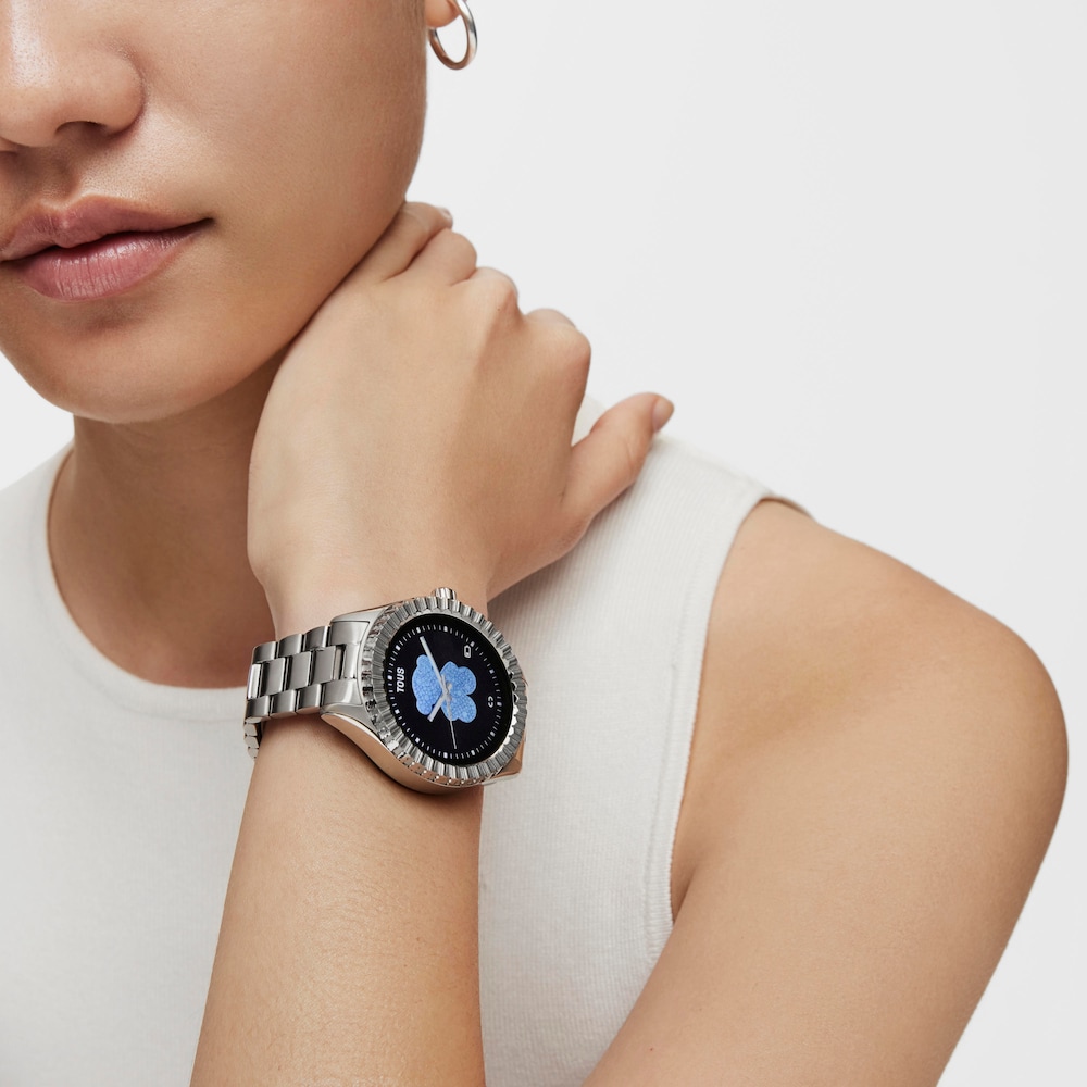 Smartwatch T-Bear Connect ze stalowym paskiem