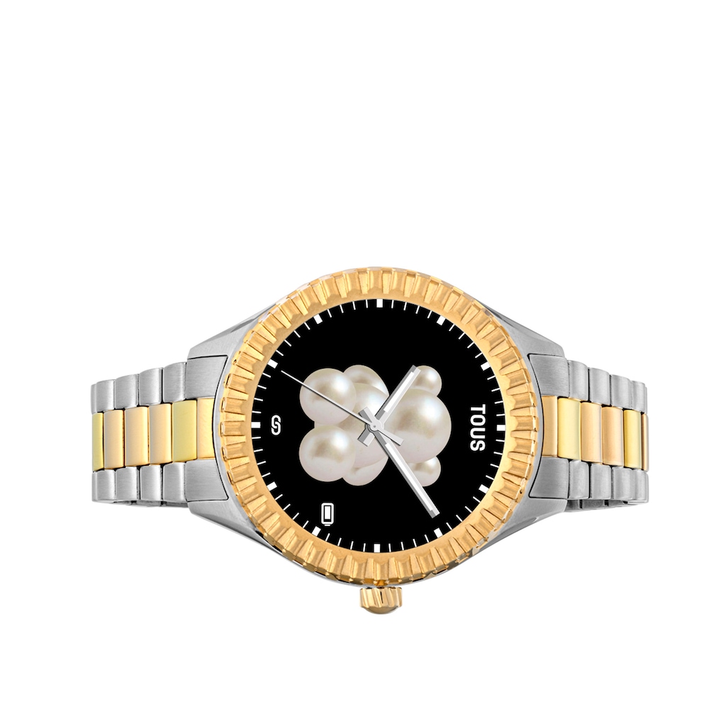 T-Bear Connect Smartwatch with steel and gold-colored IP steel wristband image number 1