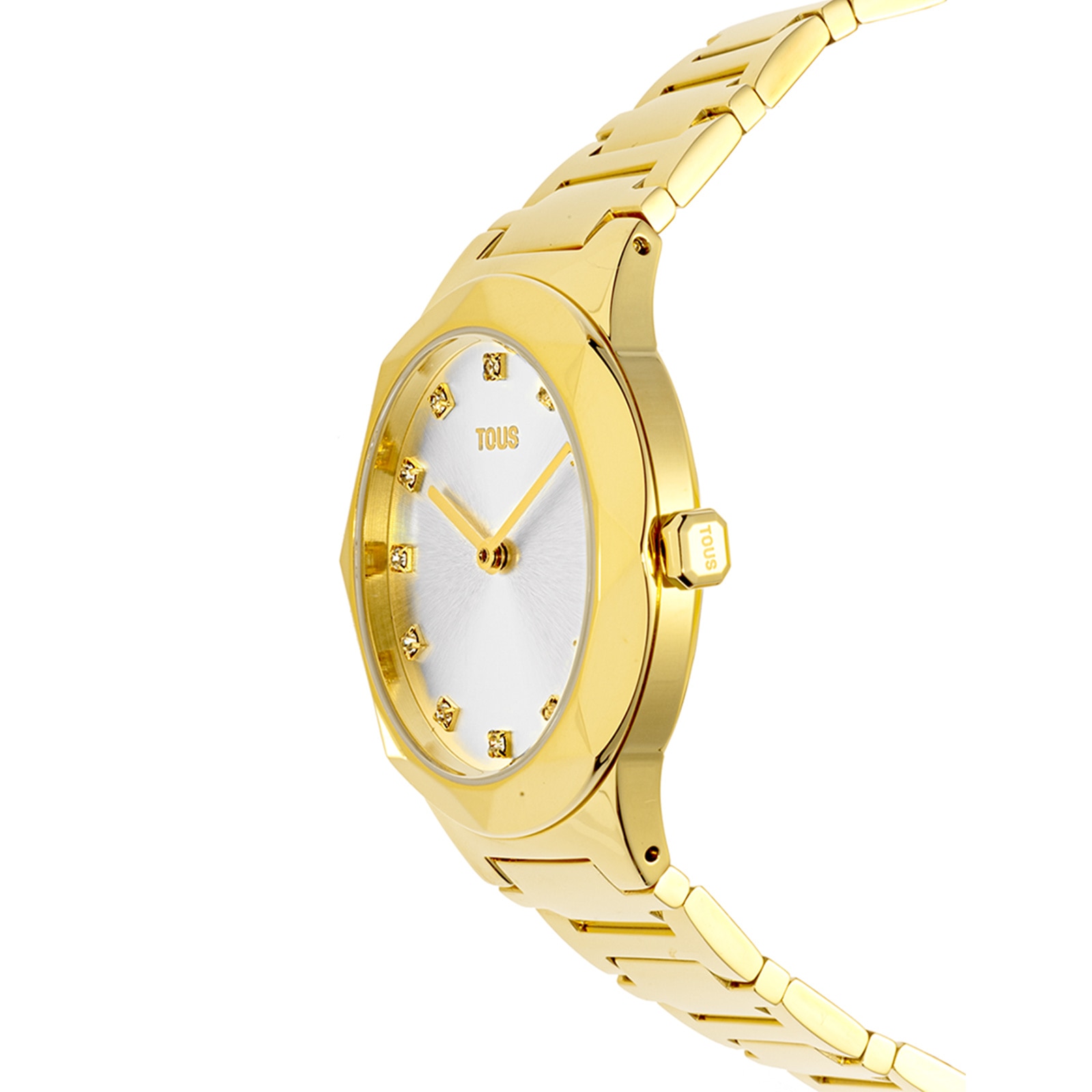 Reloj analógico con brazalete de acero IPG dorado Karat Oval