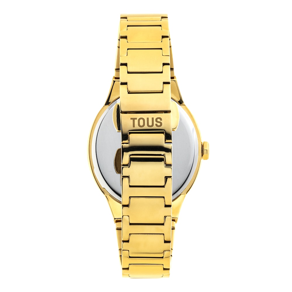 Analogue watch with gold-colored IPG steel wristband Karat Oval image number 2